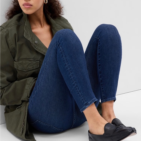 Gap Sky High Rise True Skinny Jeans in Dark Indigo. Size 28, 6 Regular. NWT. - Picture 4 of 7